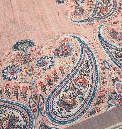 Semi Chanderi Saree - Digital Printed - VVSCD001