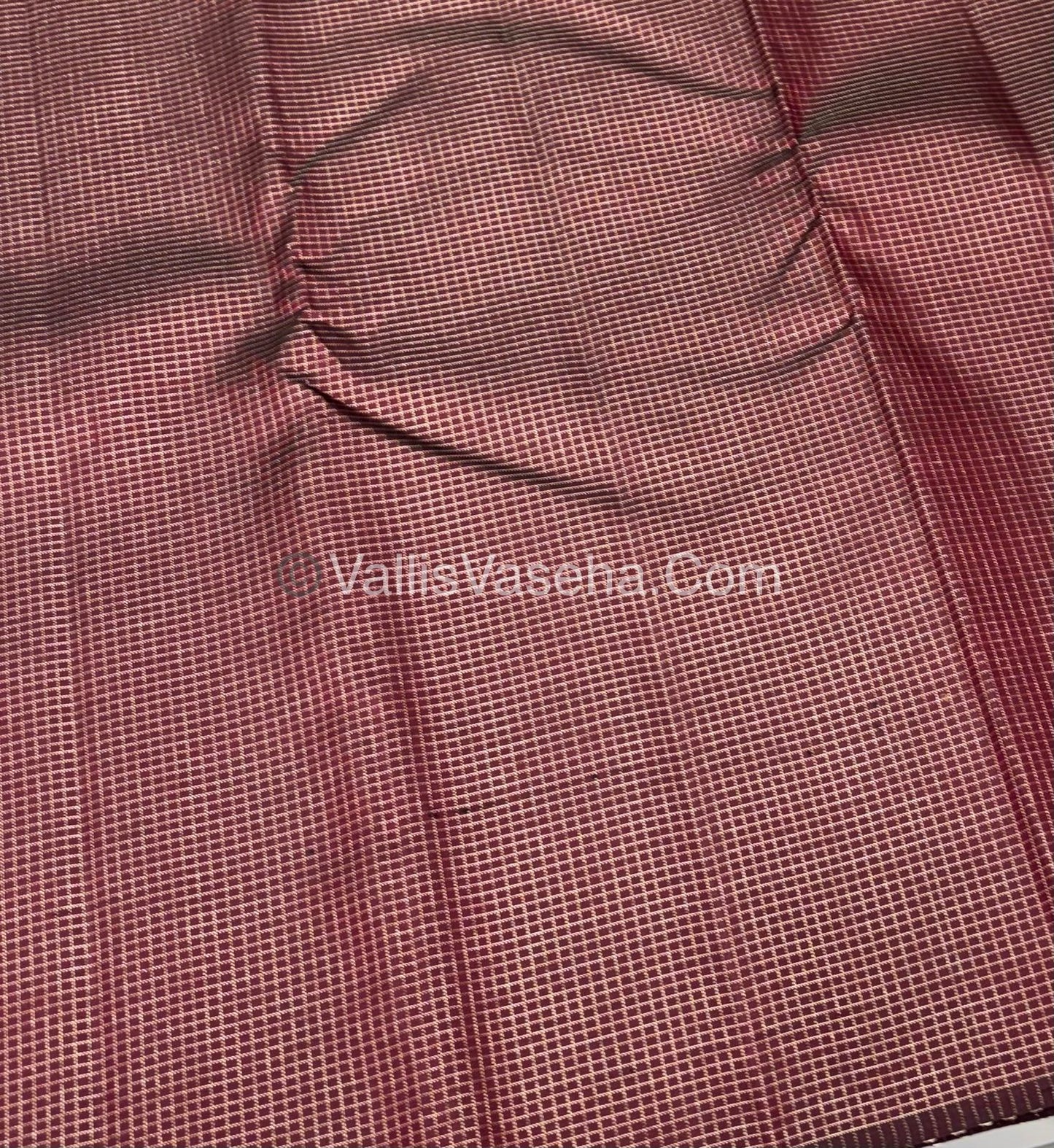 Pure Kanchipuram Silk Saree - Maroon & Yellow Combo - VVPS036