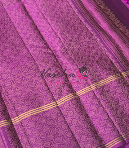 Half Mix - Pure Soft Silk Saree - Long Retta Petta Border with Butta - VVPSS105
