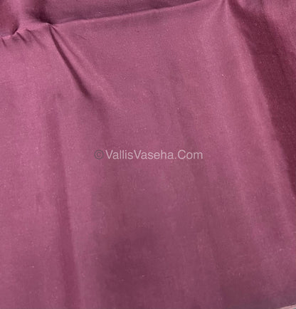 Pure Soft Silk Saree - Pink With Wine Brown Shade - VVPSS063