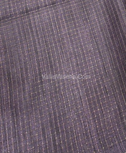 Art Tussar / Art Silk - Pink & Dark Purple - VVATS002