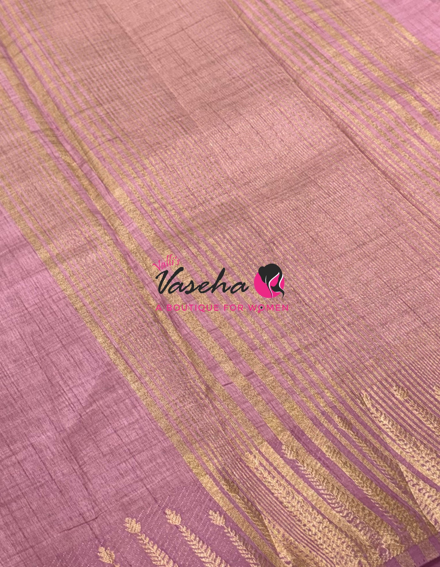 Semi Tussar Silk Saree | Onion Pink  shade |VVSTS050