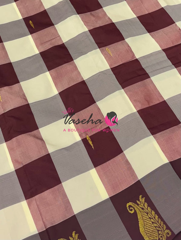 Pazhum Palamum checks - Semi Silk Sarees - VVSSS003