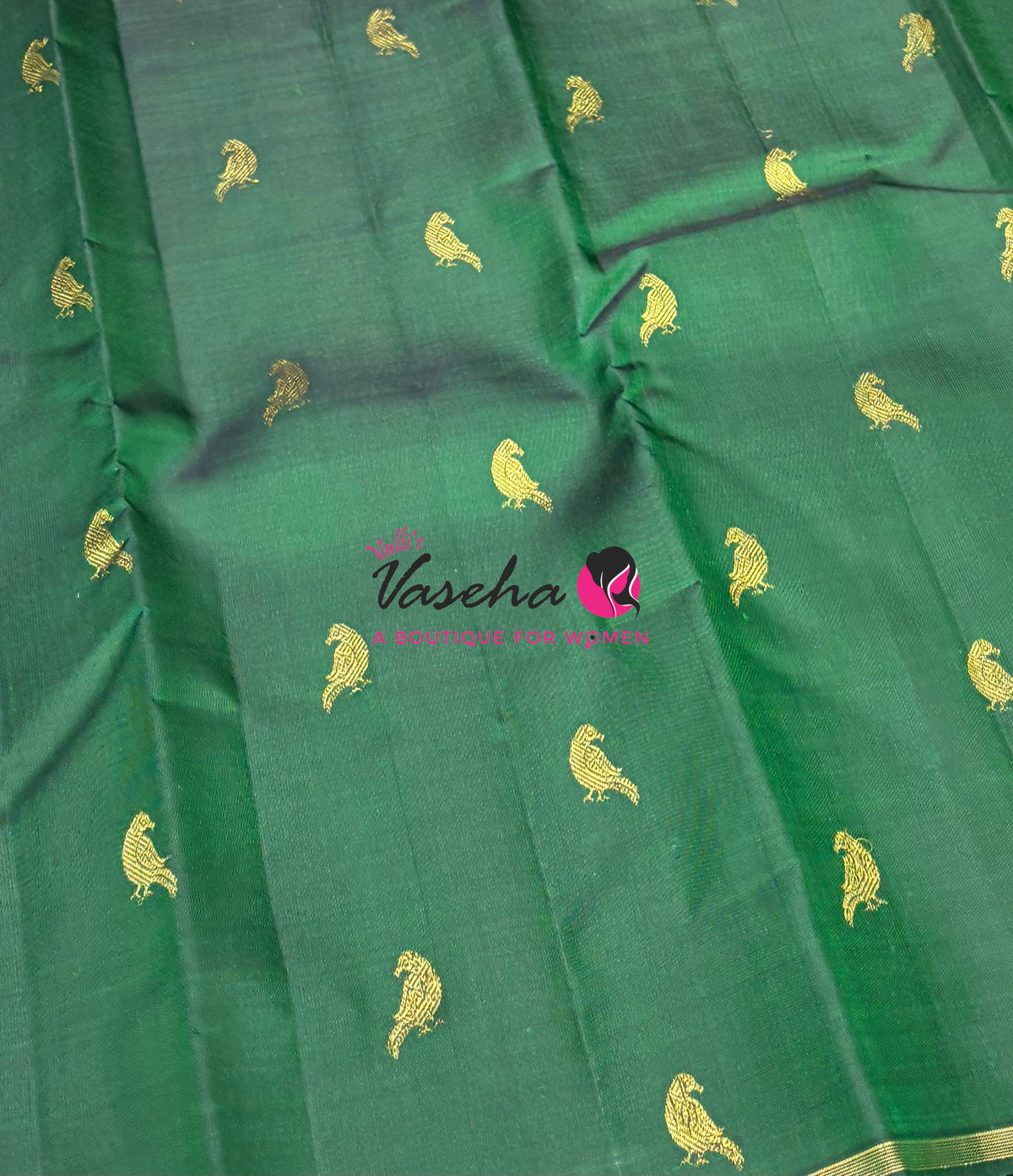 Pure Kanchipuram Silk Saree - Green with Multi colour Shade - VVPS025