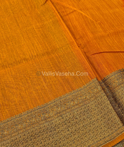 Bamboo Silk Saree - Pink With Yellow Shade - VVBSS005
