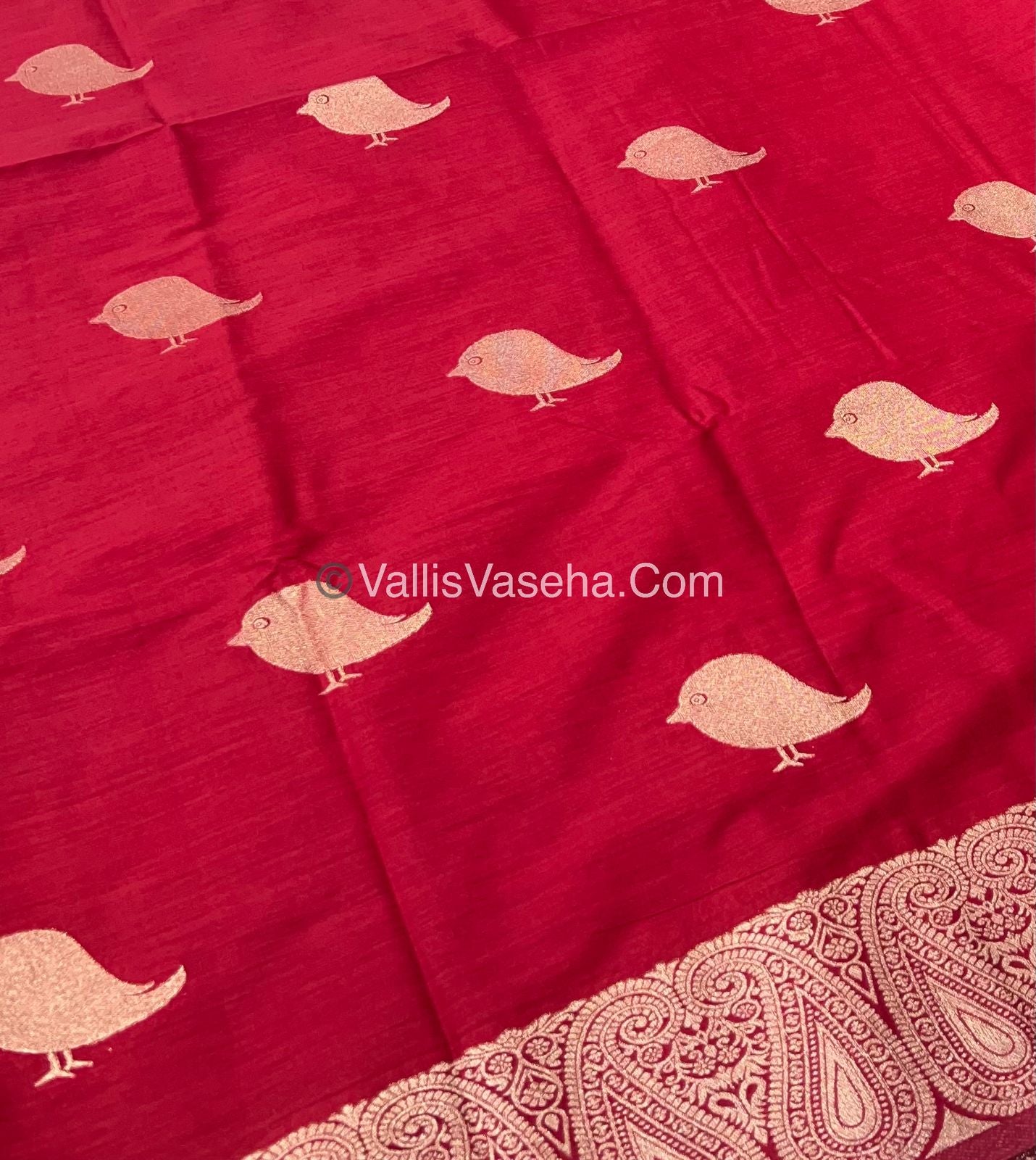 Banarasi - Heritage Silk - Semi Kathan Silk - Red Shade - VVBHS005