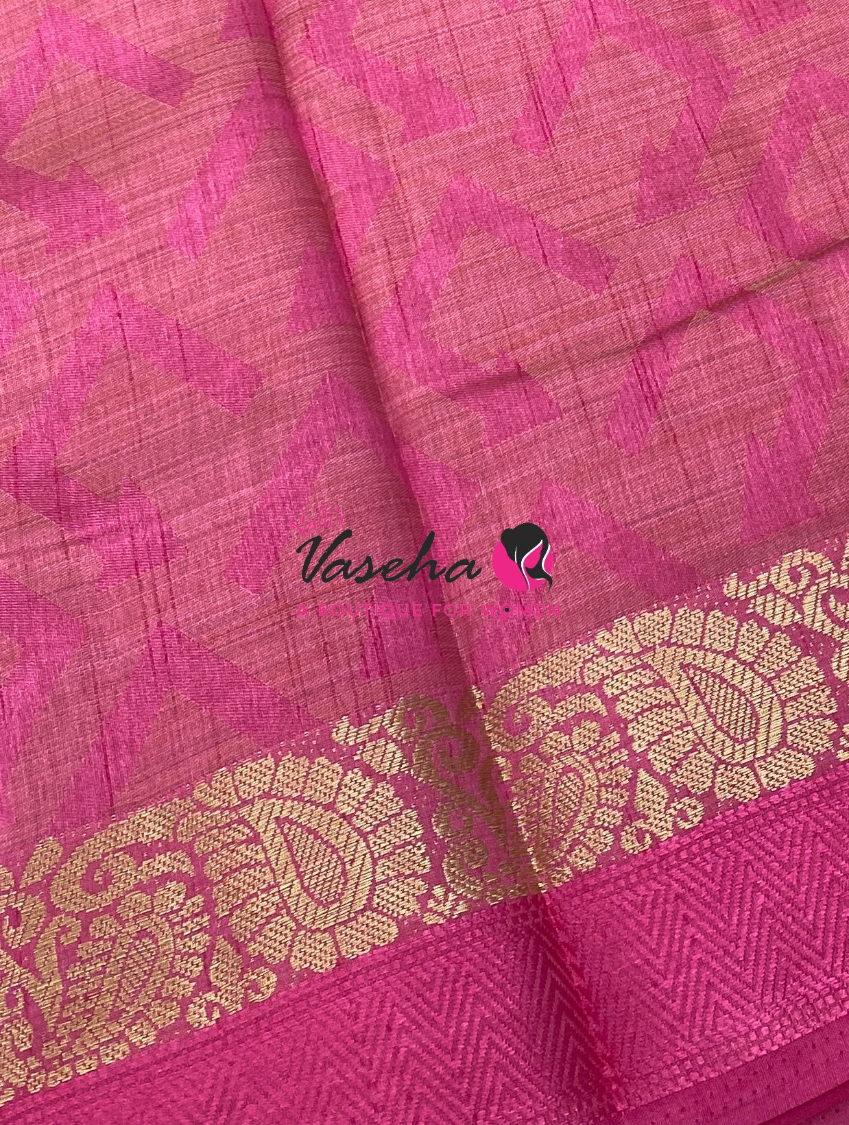 Semi Tussar Silk Saree | Peach Shade |VVSTS059