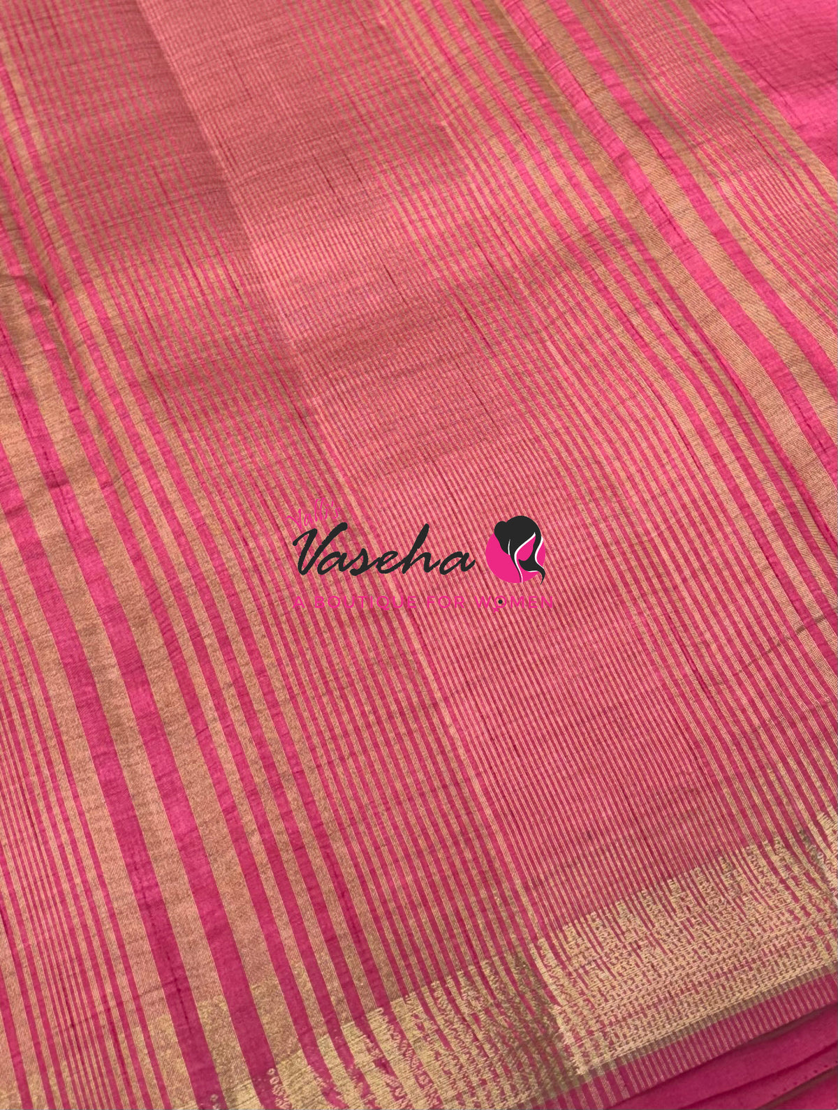 Semi Tussar Silk Saree | Peach Shade |VVSTS072