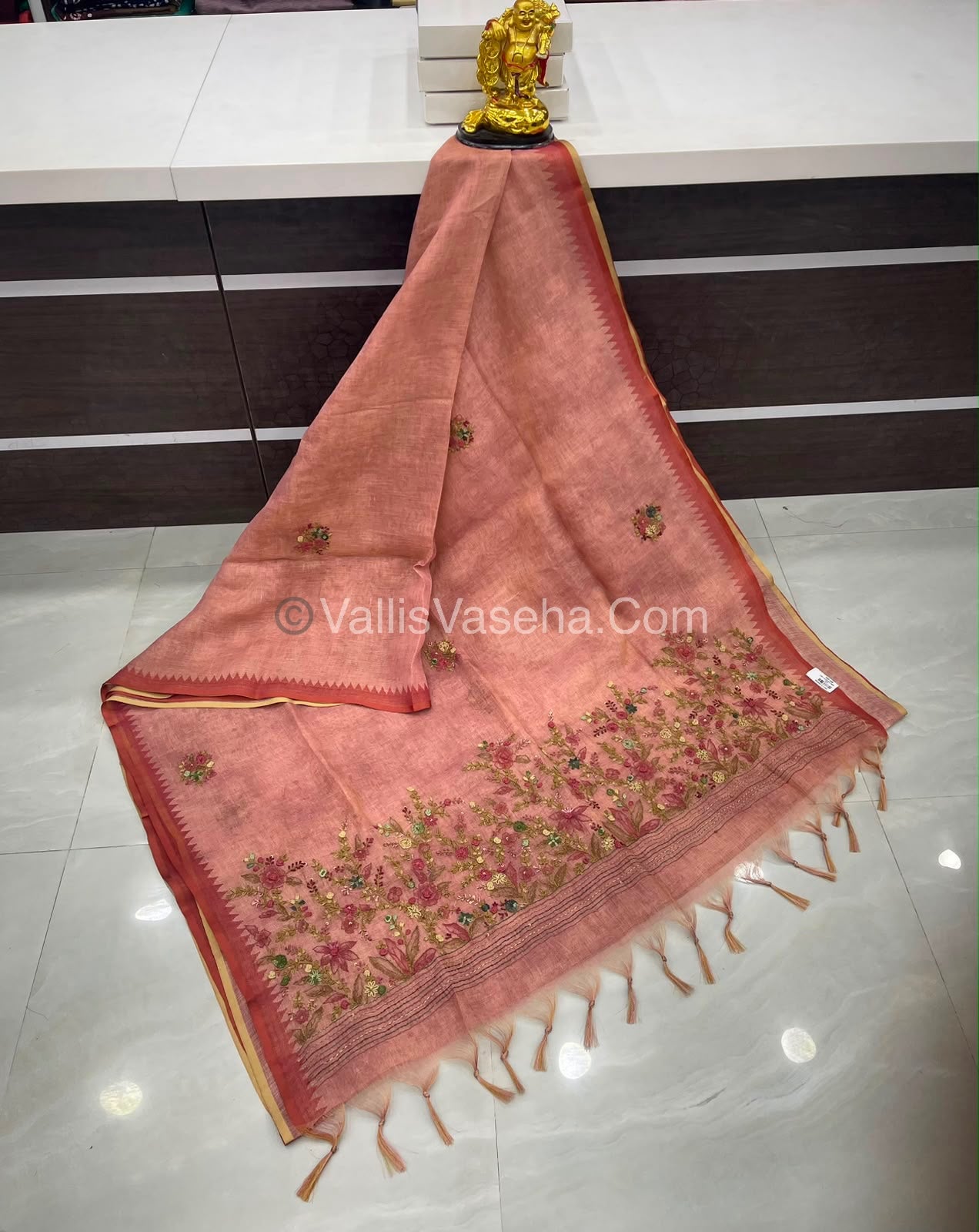 French Knot - Tissue Saree - Pink Shade - VVLFN013