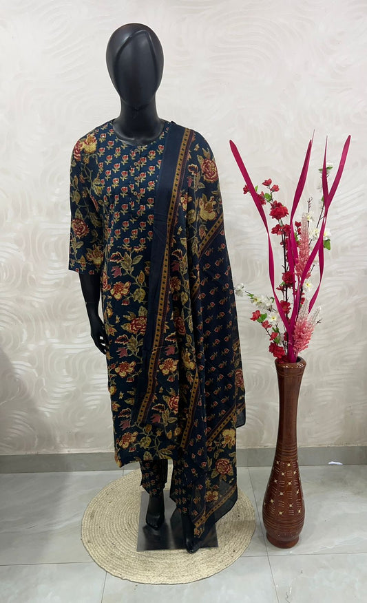 Ready Made  - Salwar, Kameez & Duppatta(3pc)- Printed Cotton - VV108500 - VVRAP001