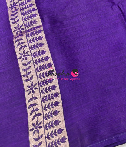 Banarasi - Heritage Meenakari Silk -   Purple Shade - VVBHS016