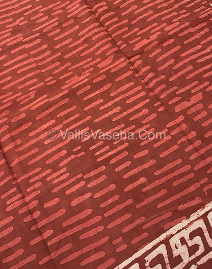Pure Soft Mul Mul Cotton Sarees - Hand Block Prints - VVMMC003