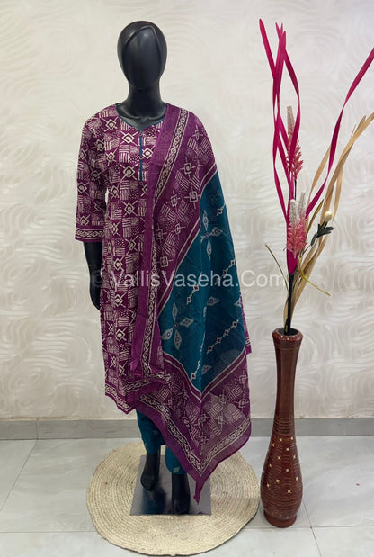 Ready Made - Salwar, Kameez & Duppatta(3pc) - Printed - VVRBS004