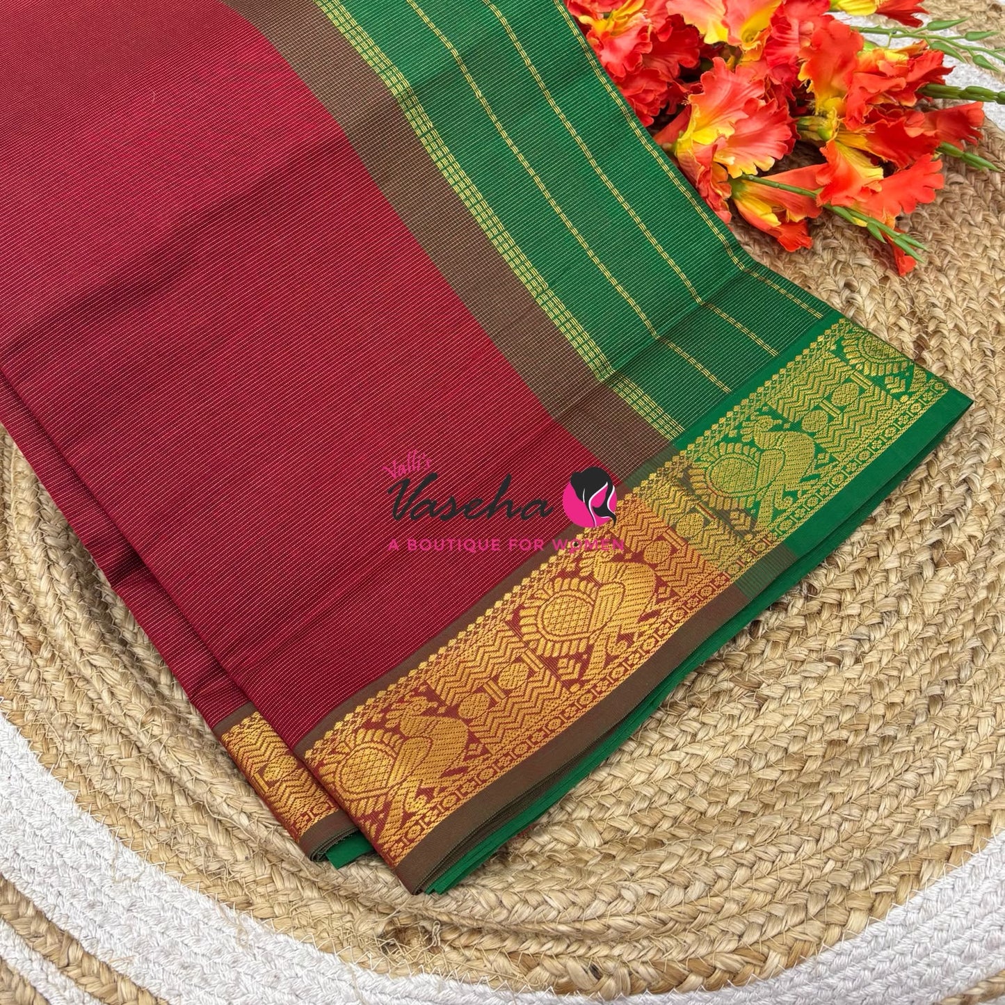 Semi Silk Cotton Saree | Vairavoosi  Design |VVSSC017