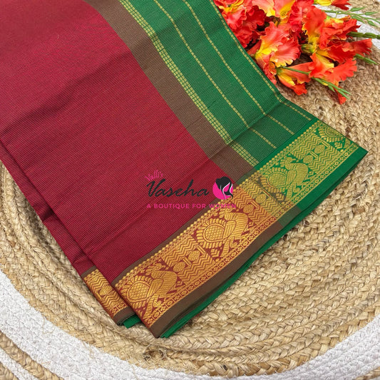Semi Silk Cotton Saree | Vairavoosi  Design |VVSSC017