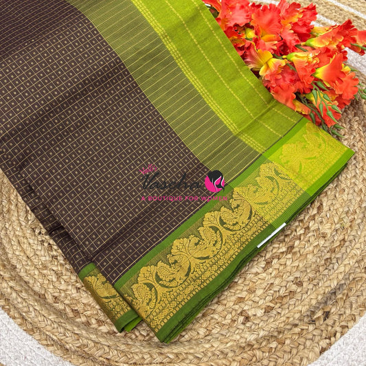 Semi Silk Cotton Saree Lakshadeepam Shade |VVSSC009