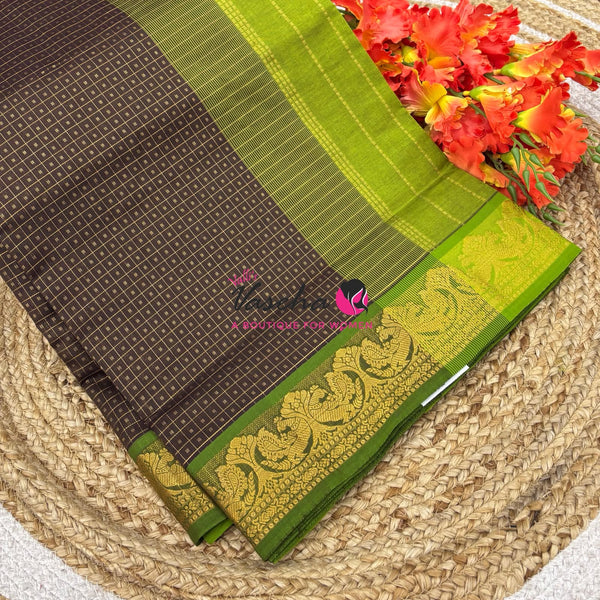 Semi Silk Cotton Saree Lakshadeepam Shade |VVSSC009