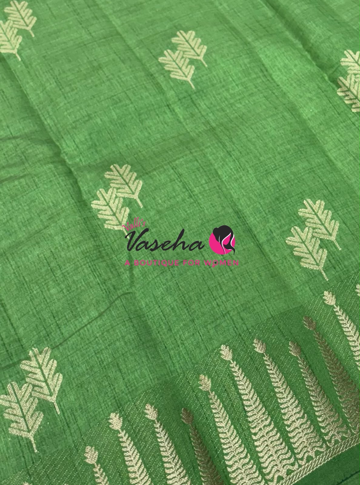 Semi Tussar Silk Saree | Light Green Shade |VVSTS050