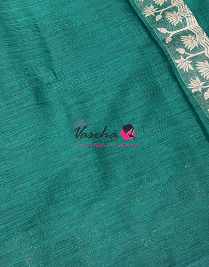 Banarasi - Heritage Meenakari Silk - Green Shade - VVBHS014