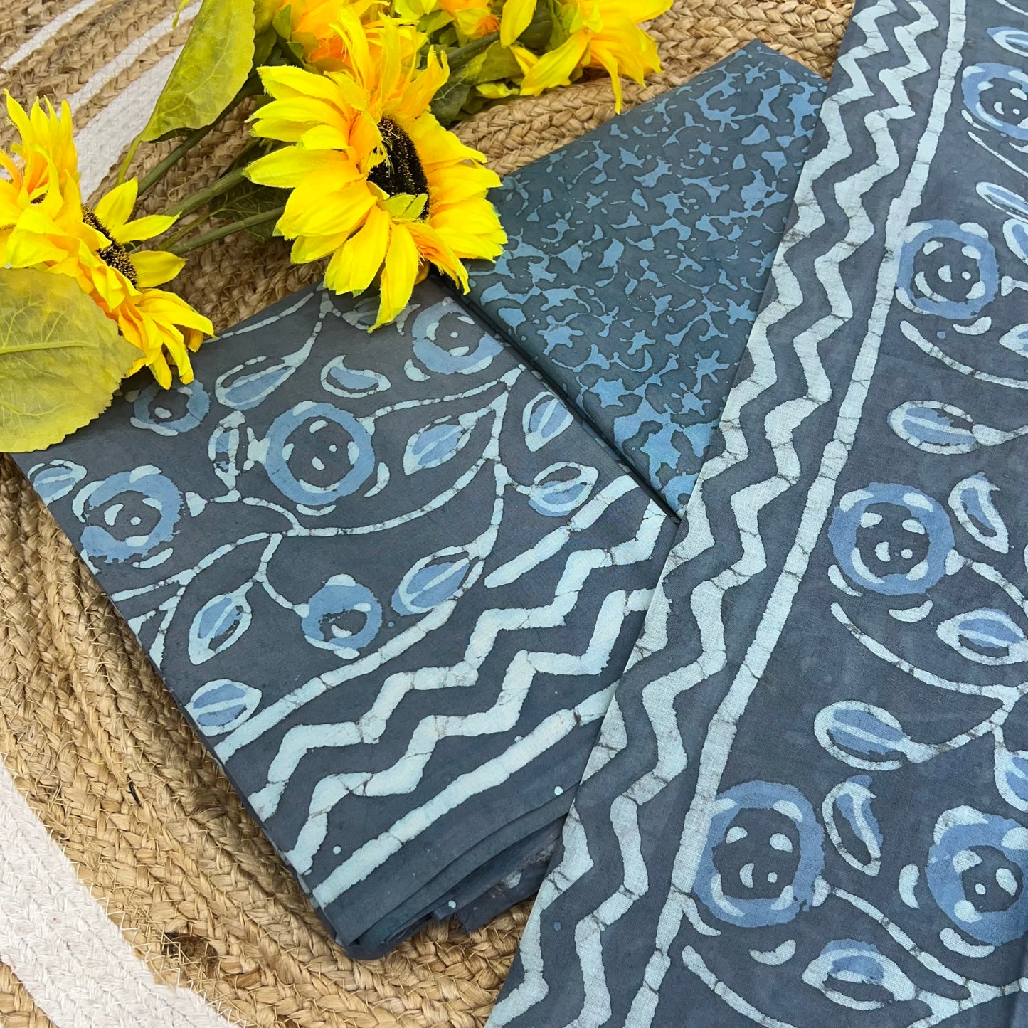 Pure Mul Mul Cotton - Bagru/ Dabu Print - VVUSM002
