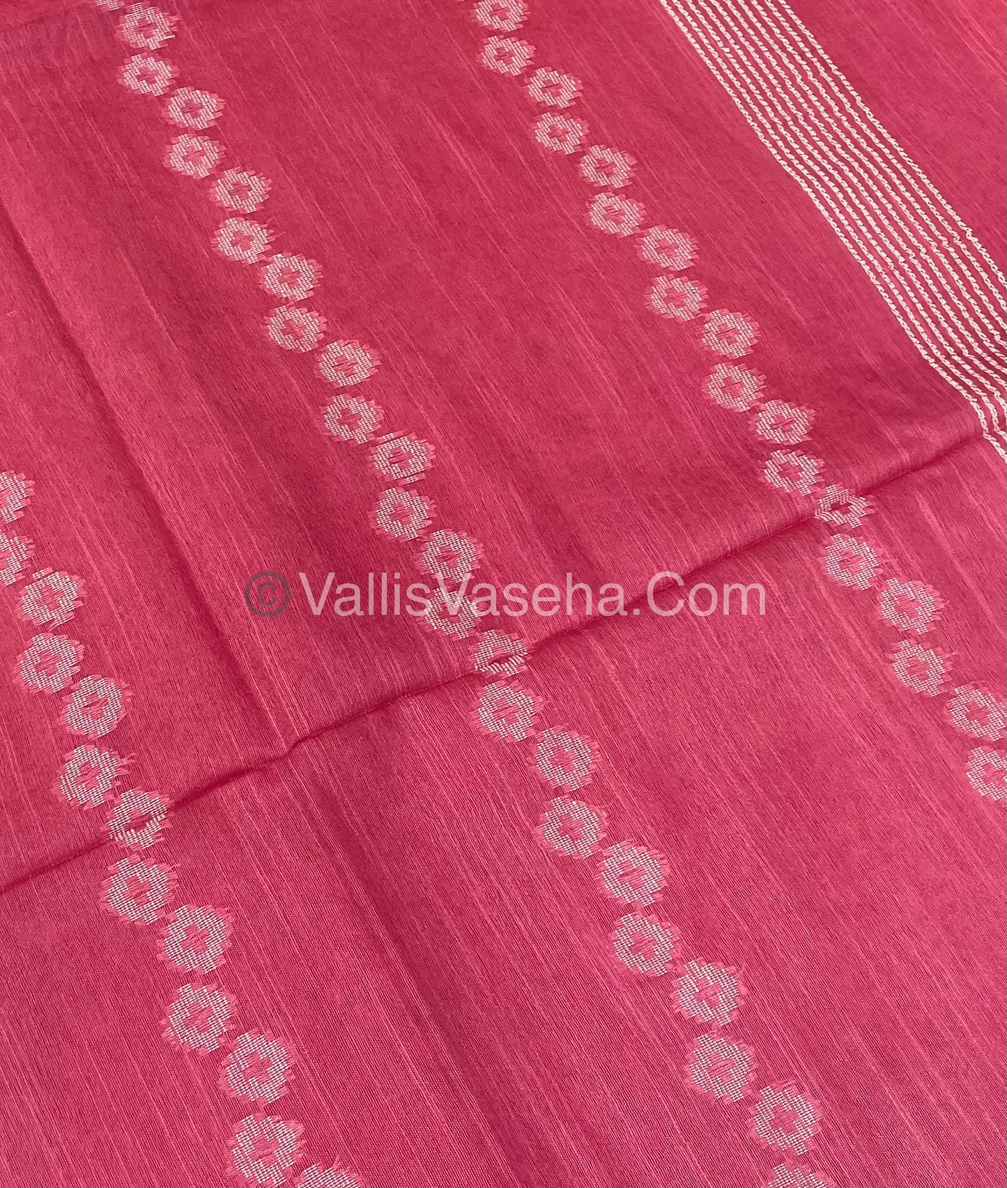 Bhagalpuri Silk - Orange With Pink - VVBS007