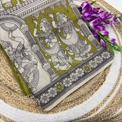 Pure Kalamkari Cotton Saree - VVPKC002