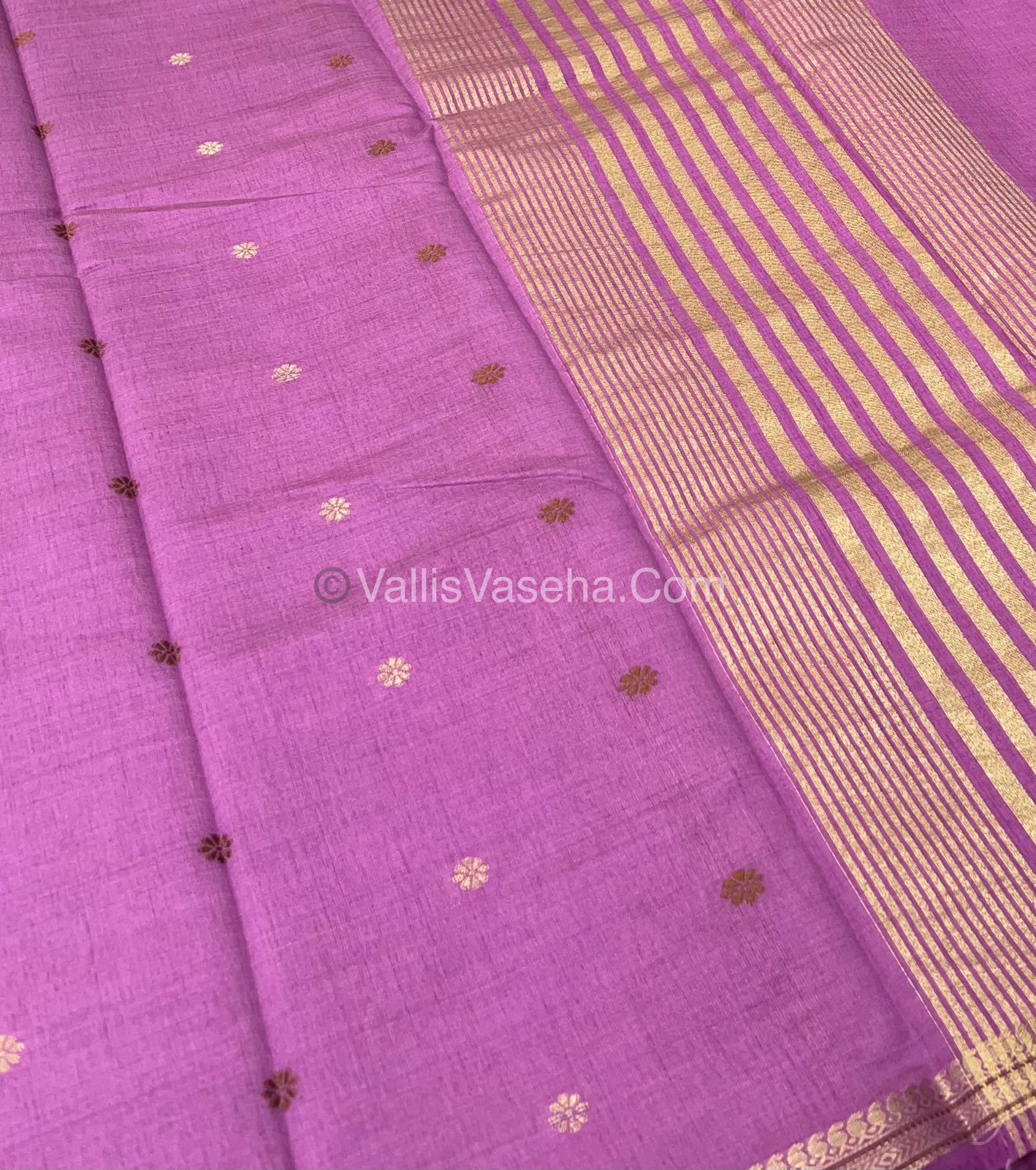 Semi Tussar Silk Saree - Onion Pink ( Lilac ) shade - VVSTS011