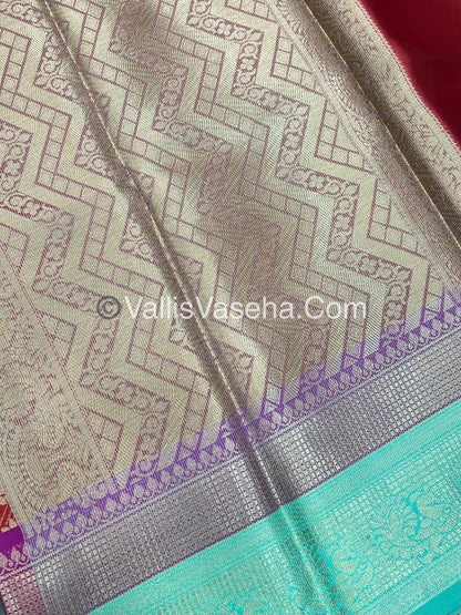 50% less - Offer Saree - Semi Banarasi Saree   - VVDS007