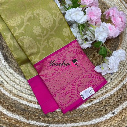 40% less - Offer Saree - Semi Banarsi Silk Saree - VVDS008