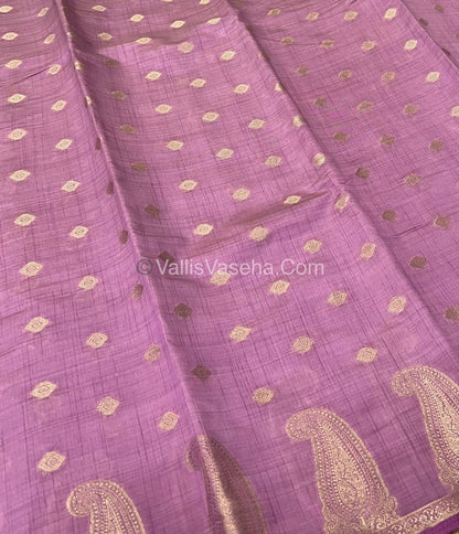 Semi Tussar Silk Saree - Onion Pink shade - VVSTS010