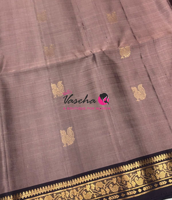 Pure Soft Silk Saree - Chocolate & Brown Shade - VVPSS099