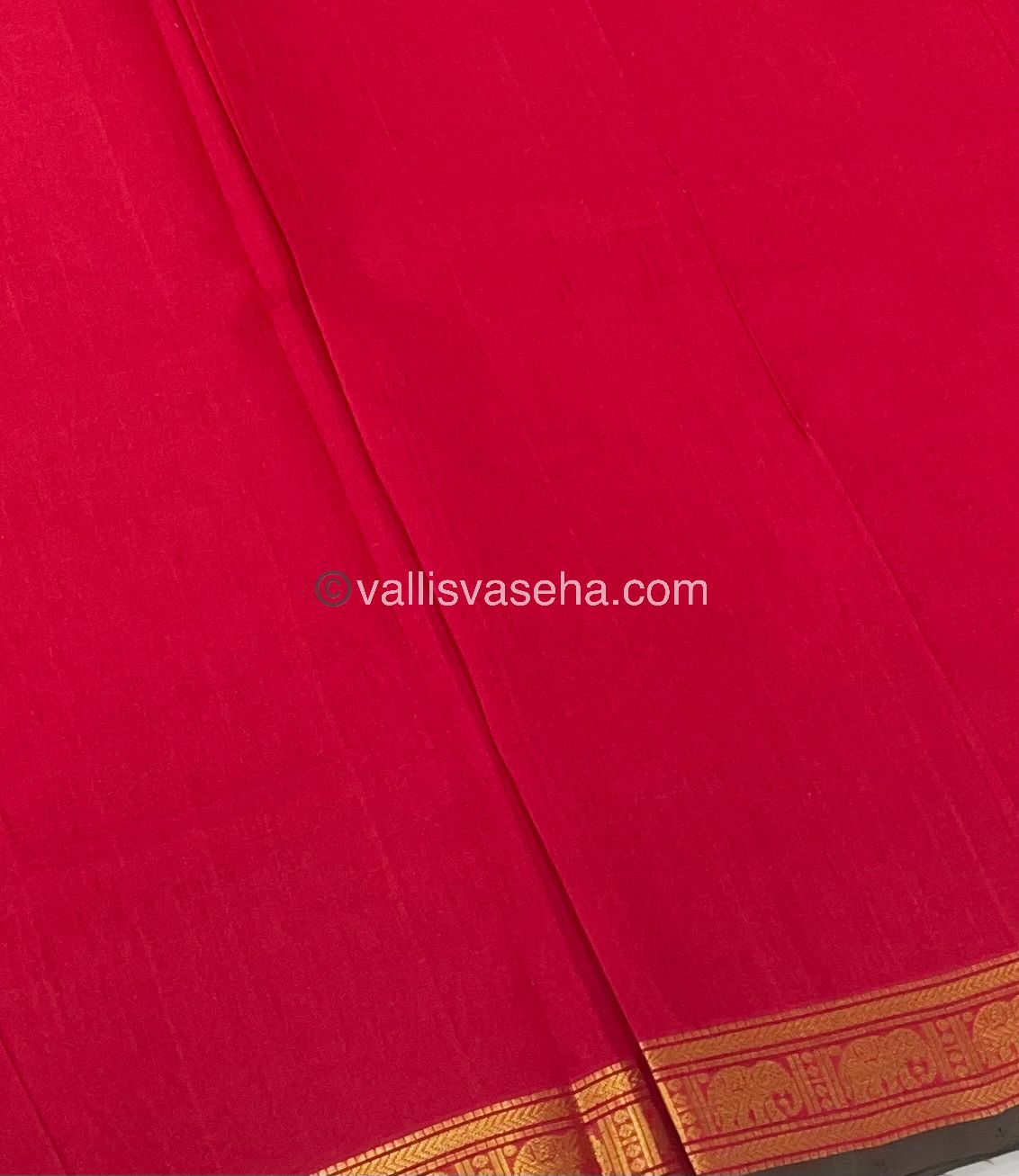 Pure Silk Cotton Saree - Retta Mayil Design - VVRMS001