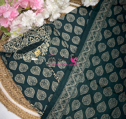 Ready Made | Anarkali Set  |Salwar, Kameez & Duppatta(3pc)|Cotton |VVRMS027