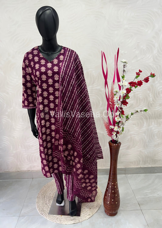 Ready Made - Salwar, Kameez & Duppatta(3pc) - Printed - VVRBS002