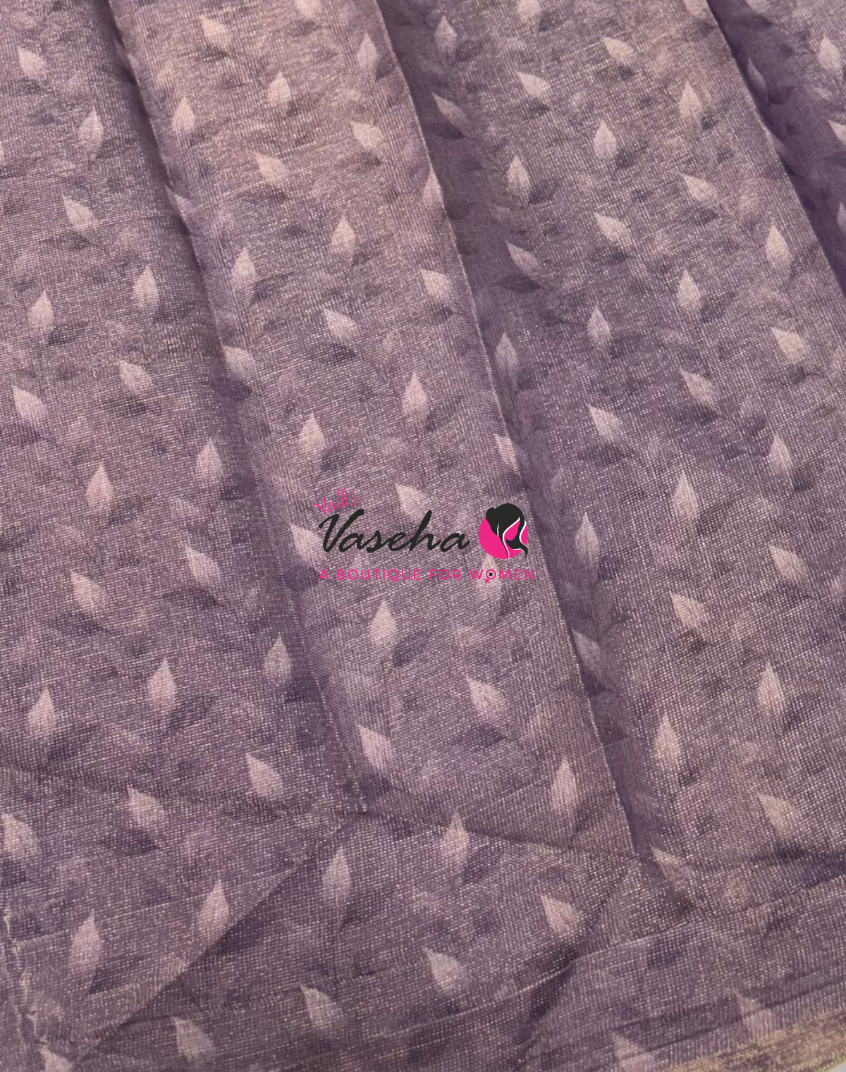 Soft Linen Tissue Saree -  Lavender Shade - VVLTS006