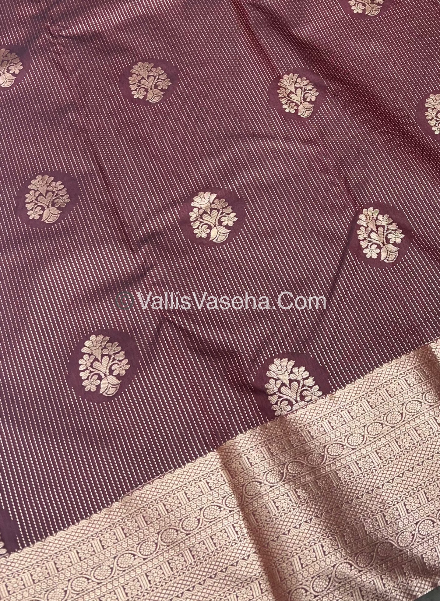 Semi Kanchipuram Silk - Vairavoosi Pattern  - VVSKS001