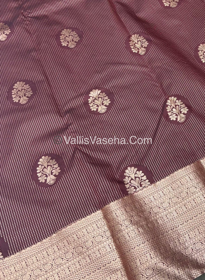 Semi Kanchipuram Silk - Vairavoosi Pattern  - VVSKS001