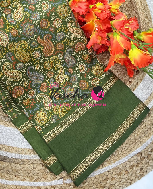 Casual Wear - Fancy Mixed Cotton - Green Shade - VVFMC007