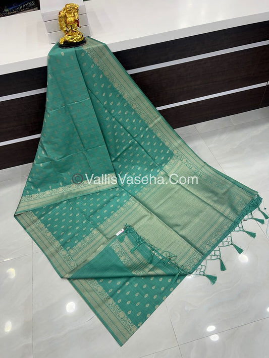Banarasi - Heritage Silk - Semi Kathan Silk - Green Shade - VVBHS006