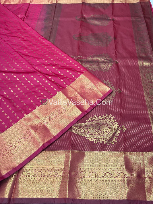 Semi Kanchipuram Silk - Pink Shade  - VVSKS002
