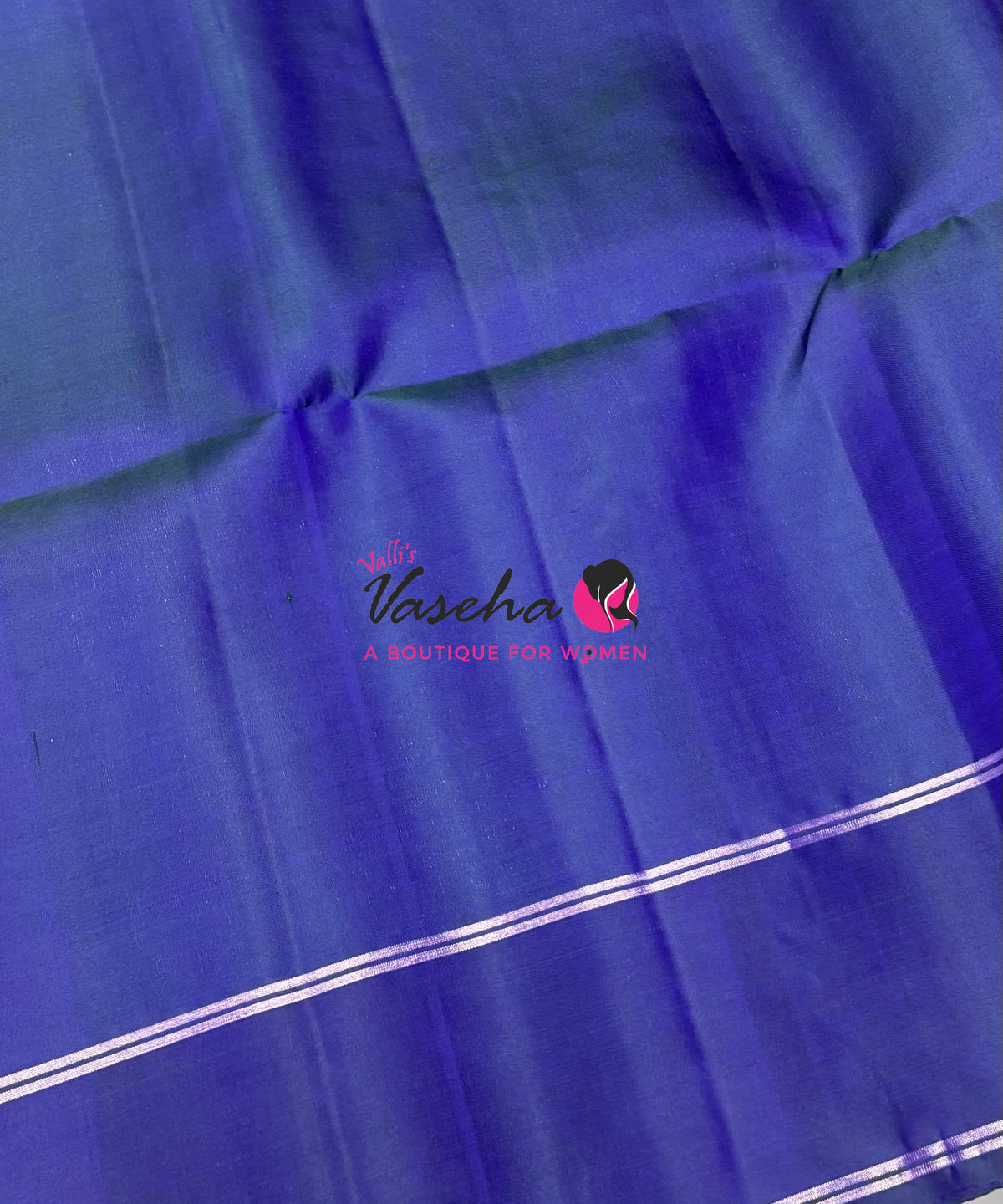 Pure Soft Silk Saree - Dual Tone Greenish Grey & Blue Shade - VVPSS127