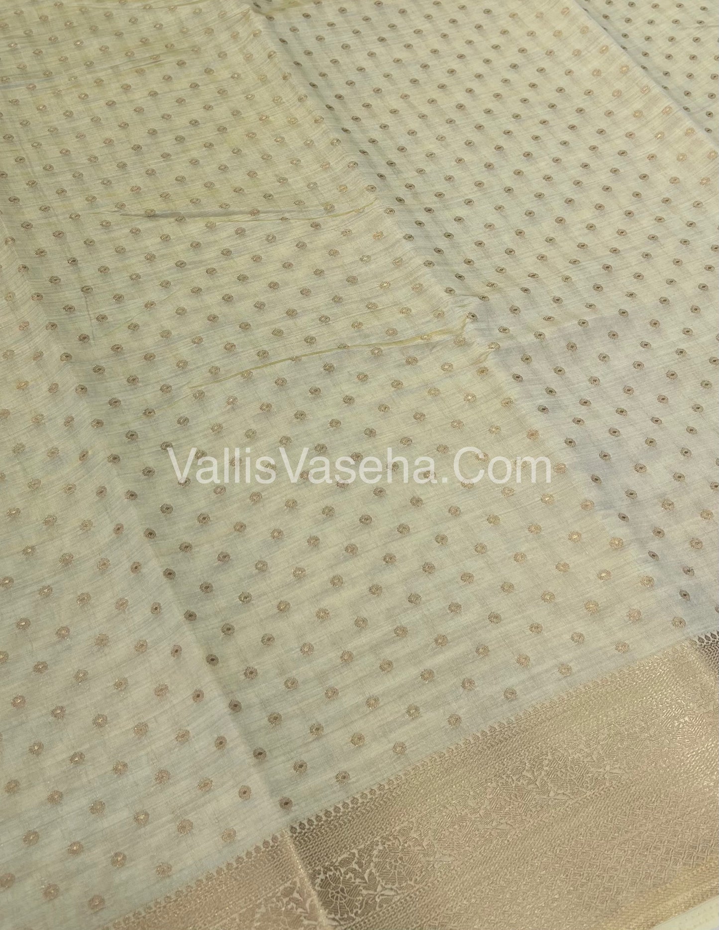 Semi Tussar Silk  - Cream shade  - VVSTS015