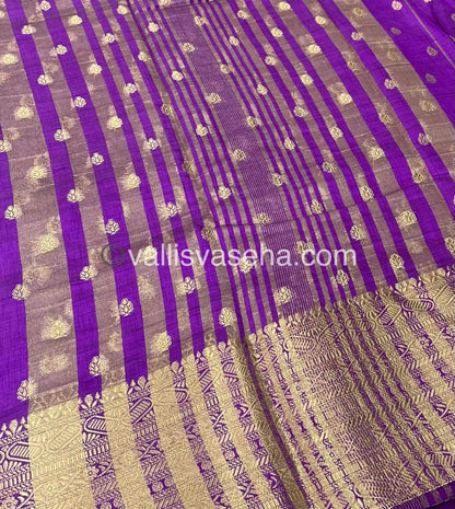 Semi Tussar Silk Saree - Purple Shade - VVSTS008
