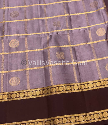 Pure Soft Silk Saree - Retta Petta Border- Mayil & Chakkaram - VVPSS057