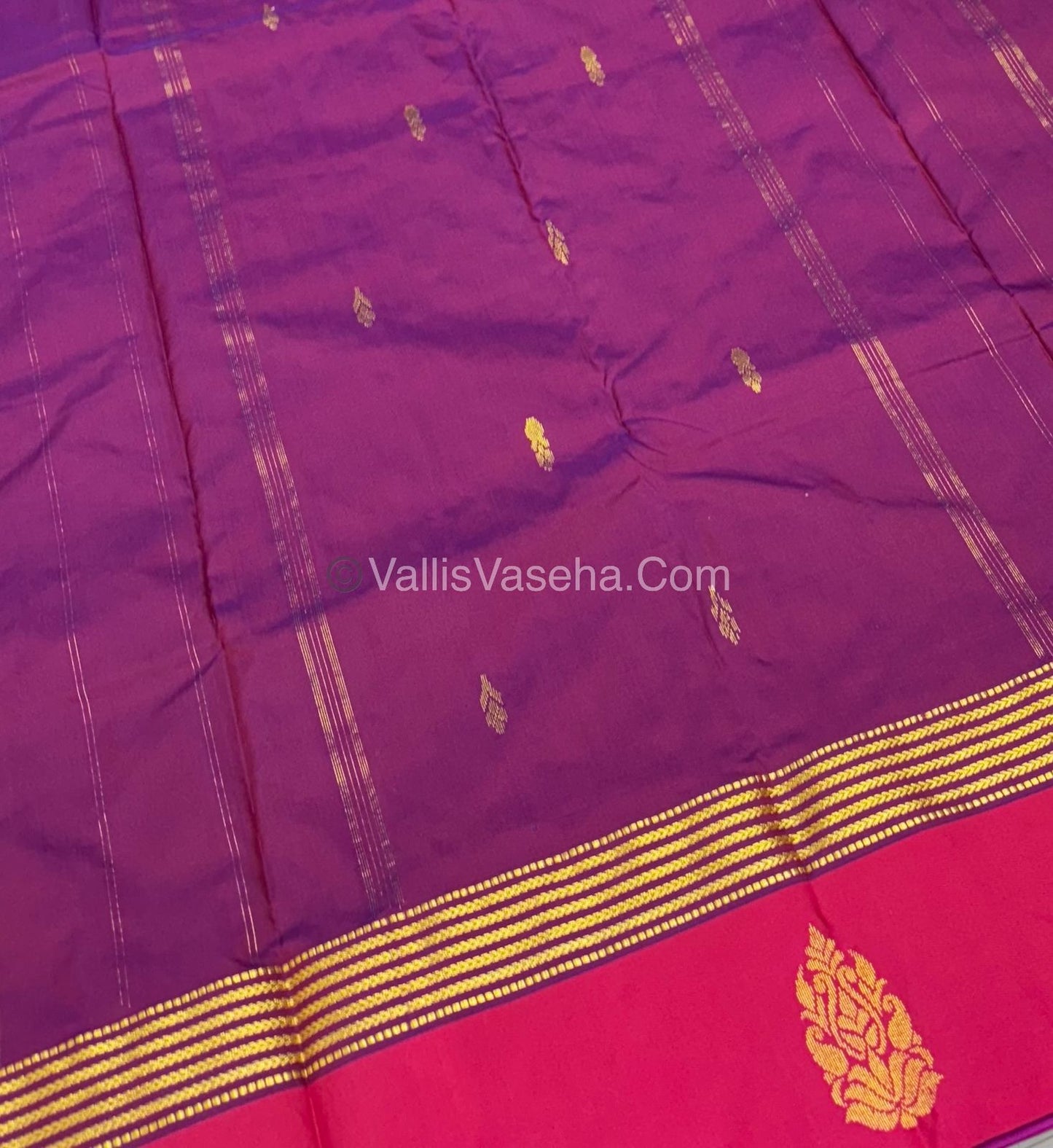 Semi Silk Saree - Kanchi Pattu Style - VVSSS004