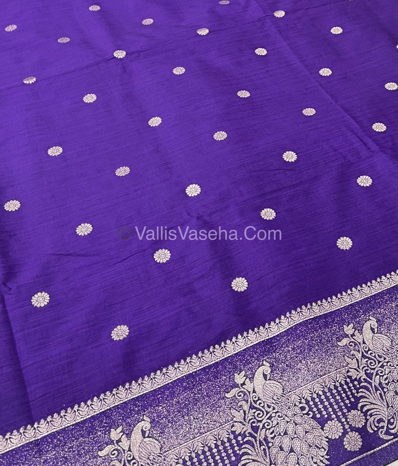 Banarasi - Heritage Silk - Semi Kathan Silk - Violet Shade- VVBHS002
