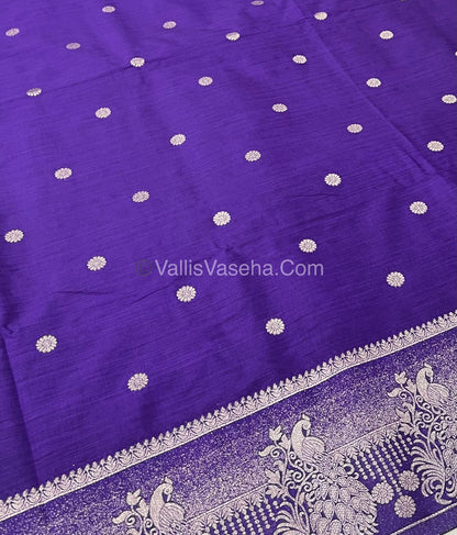 Banarasi - Heritage Silk - Semi Kathan Silk - Violet Shade- VVBHS002