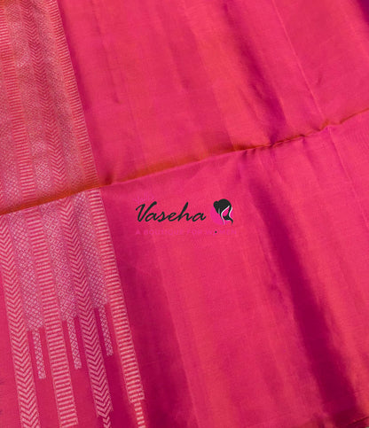 Pure Soft Silk Saree  -  Peachish Pink Shade - VVPSS129