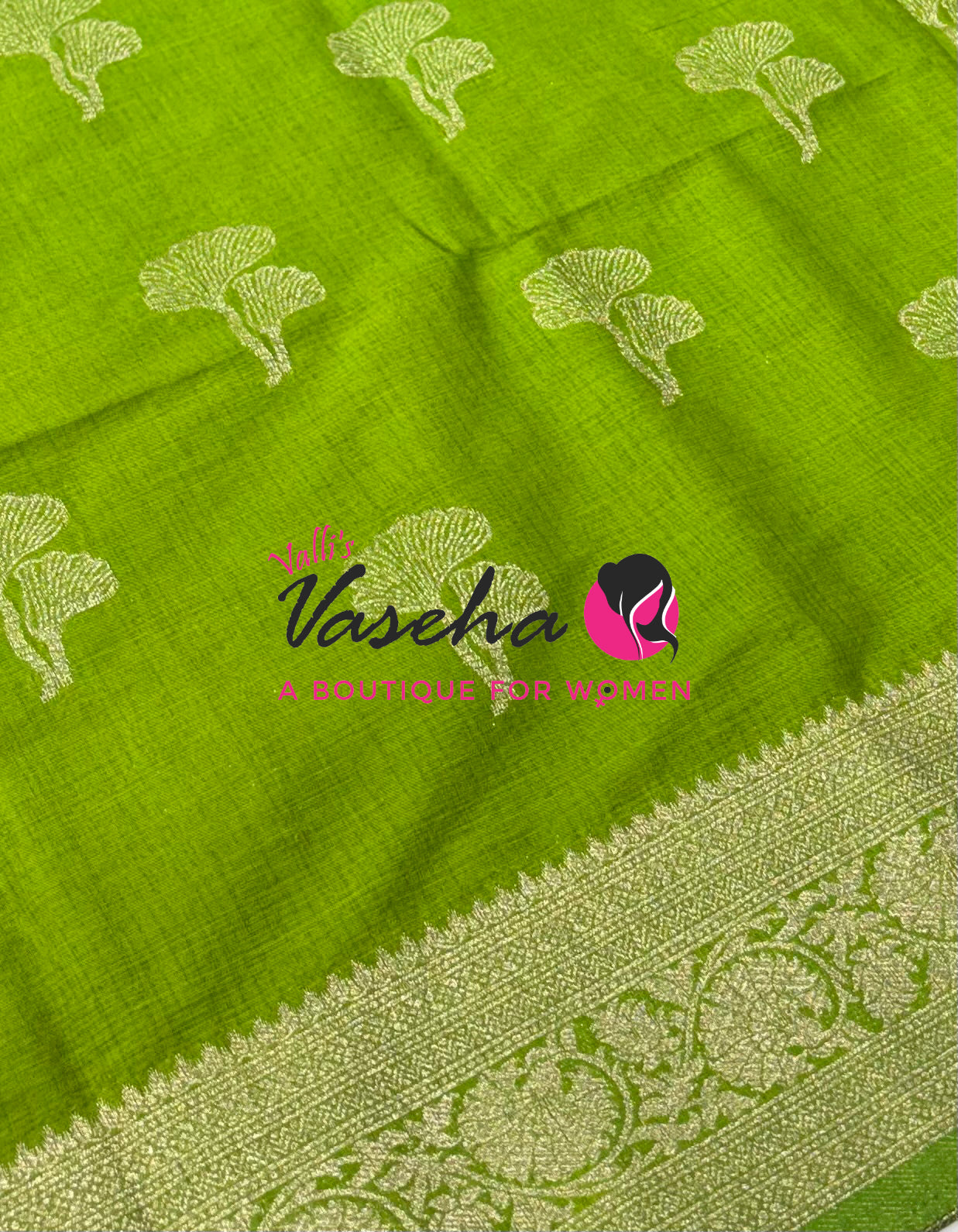 Banarasi - Heritage Silk - Semi Kathan Silk - Parrot Green Shade - VVBHS010