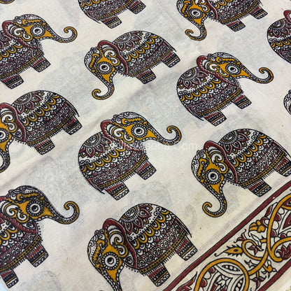 Pure Kalamkari Cotton Saree - VVPKC002